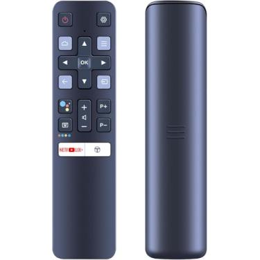 Imagem de Controle remoto de substituição RC802V compatível com TCL Android 4K UHD Smart TV 32S330 32S334 40S330 40S334 55Q637 65Q637 70S430 com botão de atalho para Netflix