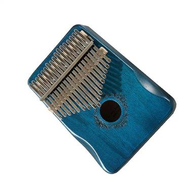 Imagem de Piano de polegar 17 teclas kalimba instrumento musical madeira mogno piano portátil dedo (cor: 01)