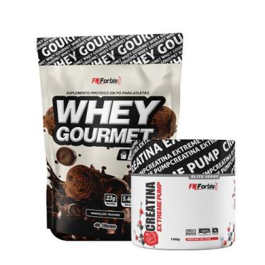 Imagem de Kit Whey Protein Gourmet Refil 907g + Creatina Extreme Pump Elite Seri