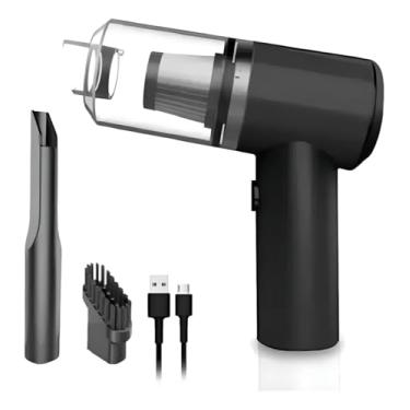 Imagem de Mini Aspirador de Pó 3 em 1 a Vácuo USB Portátil Recarregável – Limpeza Rápida para Carro, Mesa e Teclado | Sucção Forte e Filtro Reutilizável