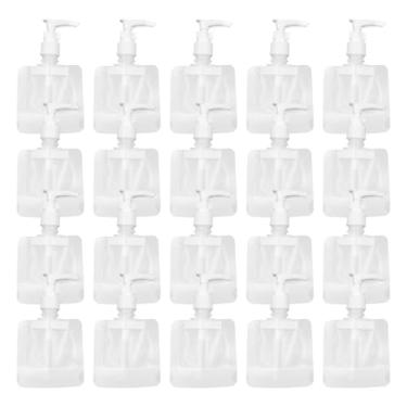 Imagem de LC LICTOP Bolsas de viagem transparentes, 20 peças de 30 ml/1,05FL OZ sacos de loção para cabeça de bomba para artigos de higiene pessoal, maquiagem, xampu | Recipientes líquidos aprovados pela TSA