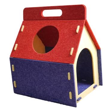 Imagem de Bothyi Casinha de feltro para gatos, aconchegante, com alça, ideal para brincar e descansar, a arranhões, fácil de montar e, Style B