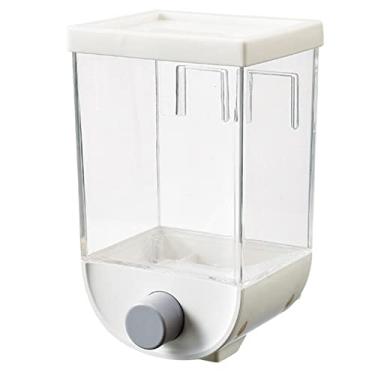 Imagem de 1000mL Dispenser de Alimentos Secos Montado na Parede - Organizador Container Armazenamento para Cozinha Cereal Mistura Trilha Doces Granola Nozes Feijões Arroz Massa Farinha Açúcar Petiscos