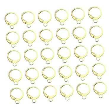 Imagem de Kit de fabricação de brincos de fivela de orelha redonda com ganchos de brinco na parte de trás da alavanca