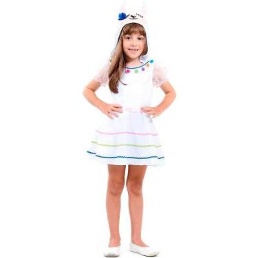 Imagem de Fantasia Lhama Toddler Infantil Com Capuz - Sulamericana, P 3 - 4, Bra