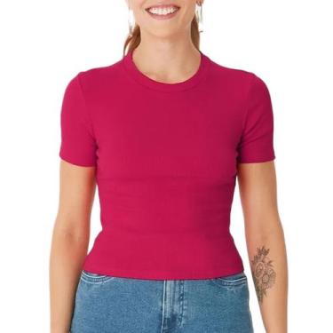 Imagem de Blusa Long Cropped Malwee 1000114191 Feminina Ribana Algodão T. P/XGG,