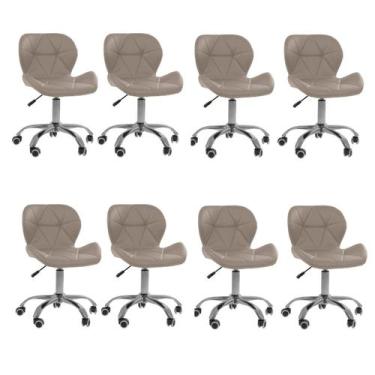 Imagem de Cadeira Office Eiffel Slim Oficial Giratória - Oficial Webshop, Bege, 