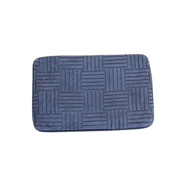 Imagem de Tapete Retangular Relevo Geométrico, 100% Poliéster, 40x60cm, Sortido (Cinza, Rosa, Azul, Bege, Preto), Macio e Confortável, 125g