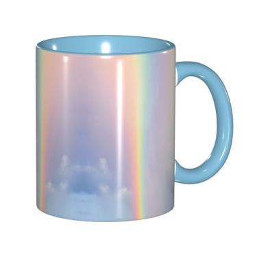 Imagem de Zeraoke Canecas de café criativas com impressão quadrada reflexiva, personalizadas, presente para família, tamanho de 325 ml, unissex