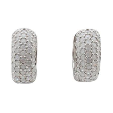 Imagem de Brinco Zircônia Argola BC2318 - Akasaki, Prateado, Branco