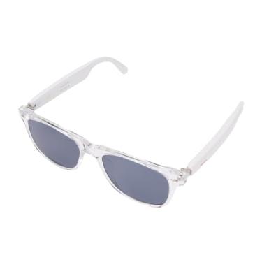 Imagem de Cryfokt Óculos Inteligentes AI Translator 144 Idiomas Music Sunglasses Com Microfone Duplo para Chamadas Em Conferência Leve para Ciclismo (Óculos de sol com armação branca)