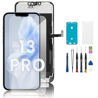 Imagem de Kit de substituição de tela LCD para iPhone 13 Pro com moldura e digitalizador, montagem completa com ferramentas de reparo e adesivo à prova d'água – para iPhone 13 Pro (6,1 polegadas)