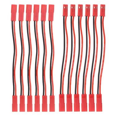 Imagem de 12Pcs 22AWG JST Male Female Plug Extension Connector Cable Wire Fit for Traxxas TRX-4 RC Car Crawler Truck Cooling Fan ESC Battery Motor, 6Pcs Male to Female+6Pcs Female to Female