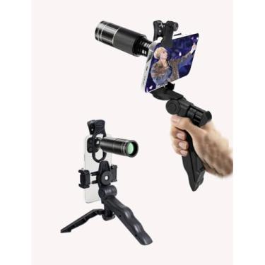 Imagem de Telescópio monocular 28x, adequado para adultos e crianças, para observação de pássaros, caminhadas e passeios de shows, com clipe de telefone e suporte