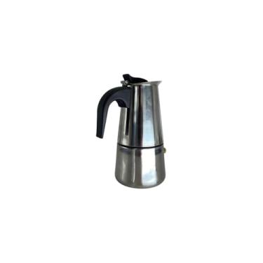 Imagem de Cafeteira Tipo Italiana, Inox, 200ml, 4 Xícaras, Alça Baquelite, 8,5cm x 16,5cm, com Válvula de Segurança