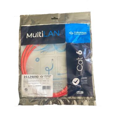 Imagem de Patch Cord Furukawa Multilan Cat6 1,5 Mts Vermelho 35129090