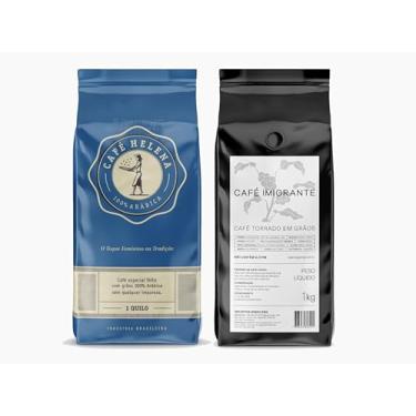 Imagem de Café em Grãos Helena e Imigrante 100% Arábica - Combo 2 x 1Kg
