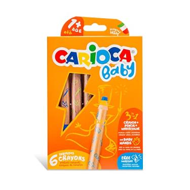 Imagem de Carioca CAR-42817 Giz de cera 3 em 1 para bebê, 6 peças