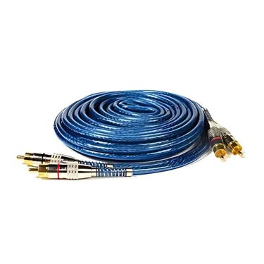 Imagem de Cabo Rca 2x2 Nwt Profissional Blindado Azul 5m