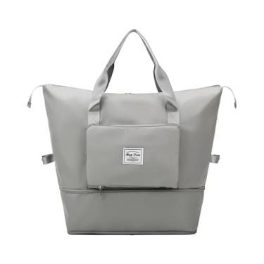 Imagem de Bolsa Dobrável que vira mochila – Compacta, Resistente e Fácil de Levar, na cor Cinza – Leve, Prática e Ideal para o Dia a Dia