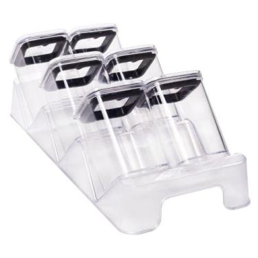 Imagem de Porta temperos condimentos cristal c/ base 7pcs - Plasutil