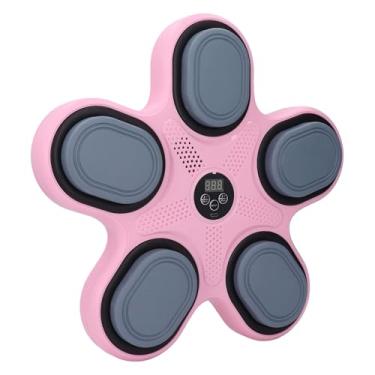 Imagem de Alomejor Máquina de Boxe de Música Inteligente, Alvo de Perfuração Montado na Parede Com Velocidade e Velocidade Ajustável para Treinar Adultos para Ginástica Adultos (Rosa)