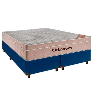 Imagem de Cama Box + Colchão Queen Molas Ensacadas Airtech Ortobom