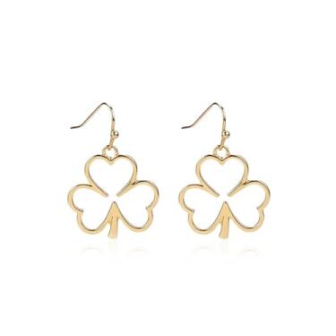 Imagem de BOOZIQ Brincos de Dia de São Patrício para mulheres, chapéu verde, trevo, pingente, trevo, irlandês, boa sorte, chapéu verde, brinco, festival, acessórios para desfile, presente para mulheres, Large