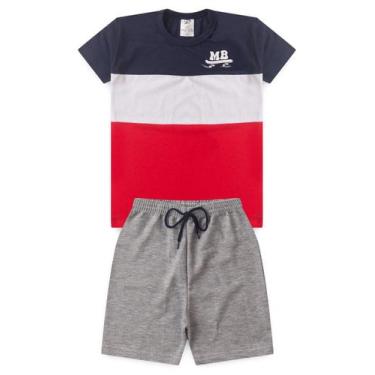 Imagem de Conjunto Infantil Verão Menino MagiaBaby Recortes -Marinho, 06
