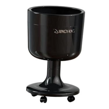 Imagem de WeiLaiKeQi Lixeira com Rodas Prática, 10L, com Rotação de 360°, Ideal para Sala de Estar, Escritório e Banheiro, Preto