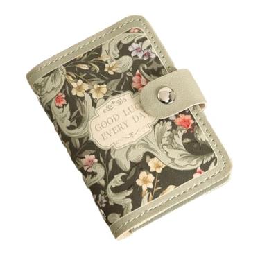 Imagem de Capa de cartão de visita PU grande capacidade carteiras femininas dinheiro, Verde, Tendência