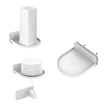 Imagem de Suporte para roteador Google Nest Wifi, prateleira de suporte de parede, suporte de alto-falante (branco)