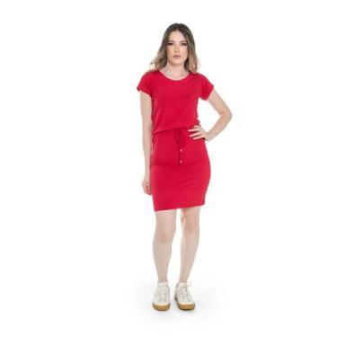 Imagem de Vestido Midi Secretaria Moda Evangélica Moda - Sara Confeçcões, Vermel
