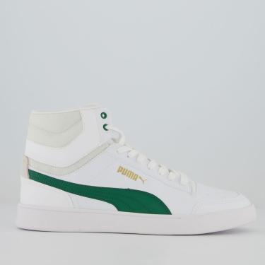 Imagem de Tênis Puma Shuffle Mid BDP Branco e Verde-Masculino