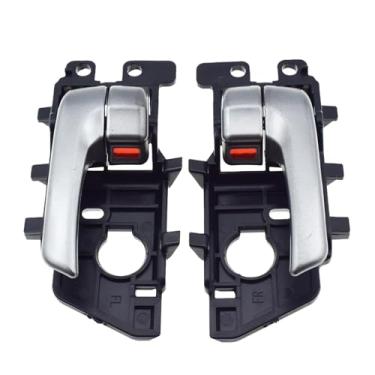 Imagem de Compatível com Kia Forte Cerato 2008 2009 2010 2011 2012 2013 Interior interno maçaneta da porta dianteira traseira LH/RH 826201M010WK, 826101M010WK(Silver Pair)