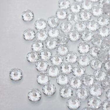 Imagem de Rondela Cristal Acrílico/ Cristal 8mm aprox.2000 peças 500g - La Mode 