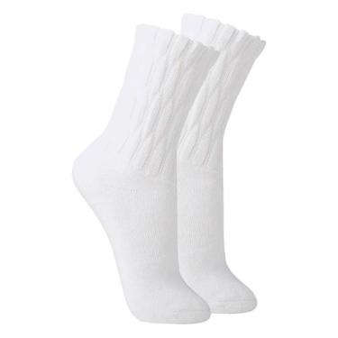 Imagem de Kit com 2 Pares de Meias Aeróbica Lupo 4810-003, Branco, 37-40