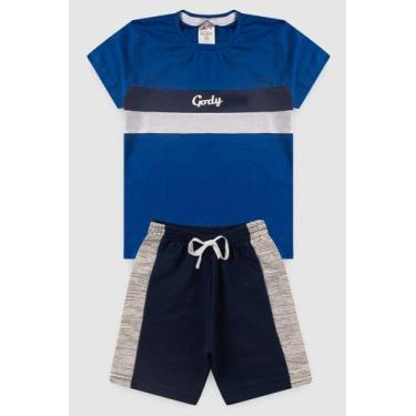 Imagem de Conjunto Infantil Menino Duas Listras Gody, 1, Azul royal