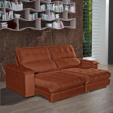 Imagem de Sofá 4 Lugares 2,50m Retrátil e Reclinável Girona Bom Pastor, Cobre