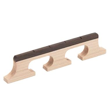 Imagem de RiToEasysports Banjo Bridge 3 Pernas Rosewood Banjo Bridges Tamanho Padrão 1/2 Tenor Substituição para Aula de Música