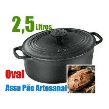 Imagem de Panela Para Assar Pão Forno Holandês 2,5 Litros Envio Imediato - Santa