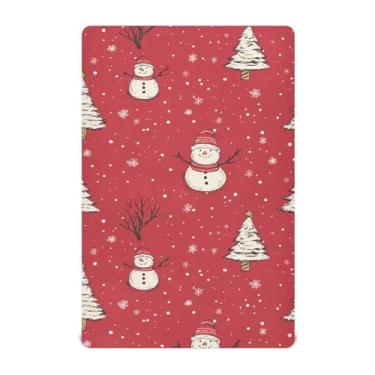 Imagem de Wassud Jogo de lençol para berço de árvore de Natal para meninos e meninas, respirável, neutro, 68 x 99 cm