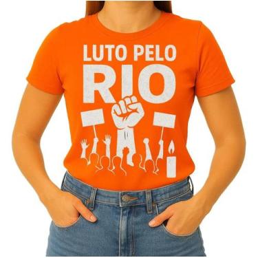 Imagem de Camisa Camiseta Masculina Feminina 100% Algodão Luto pelo Rio de Janei