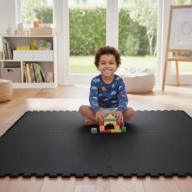 Imagem de Kit 8 Placas Tatame Tapete EVA 50x50cm 10mm Linha Econômica Piso Antid
