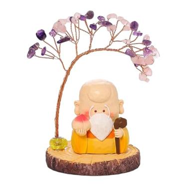Imagem de MotiveTech Mini Estátua de Buda com árvore Da Sorte, Decoração de árvore Da Sorte, Item de Colecionador, Ornamento Feng Shui para Carro, Sala de Estar, Casa de C, Style E, Tamanho real