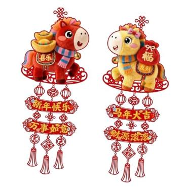 Imagem de CarpNettore Enfeite de decoração para pendurar na porta da frente, para o Ano Chinês, ornamento para pendurar no Festival da Primavera, Style B
