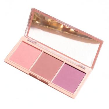 Imagem de Paleta de Blush Iluminador Pele Brilho Natural Tons Expertamente Coordenados Leve Misturável Cheiro Calmante Maquiagem para Garotas e Mulheres