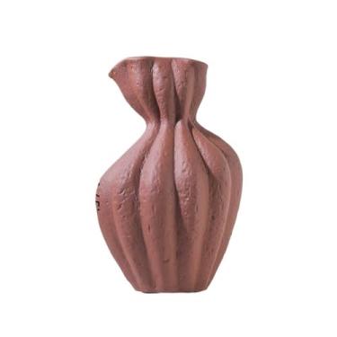 Imagem de KEG801302 Vasos para flores vaso de cerâmica de cor sólida retrô mesa de jantar flores secas arranjo de flores frescas arranjo de flores arranjo de flores vaso decorativo para casa