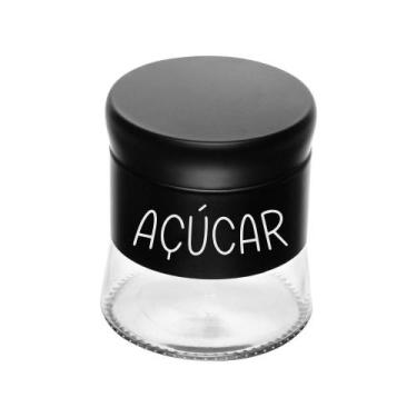 Imagem de Pote de Vidro Preto Versatile Wolff (400 ml) Açúcar, Açúcar