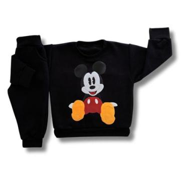 Imagem de Conjunto Infantil de Moletom Flanelado Menino Menina Bebê - Timiliki S